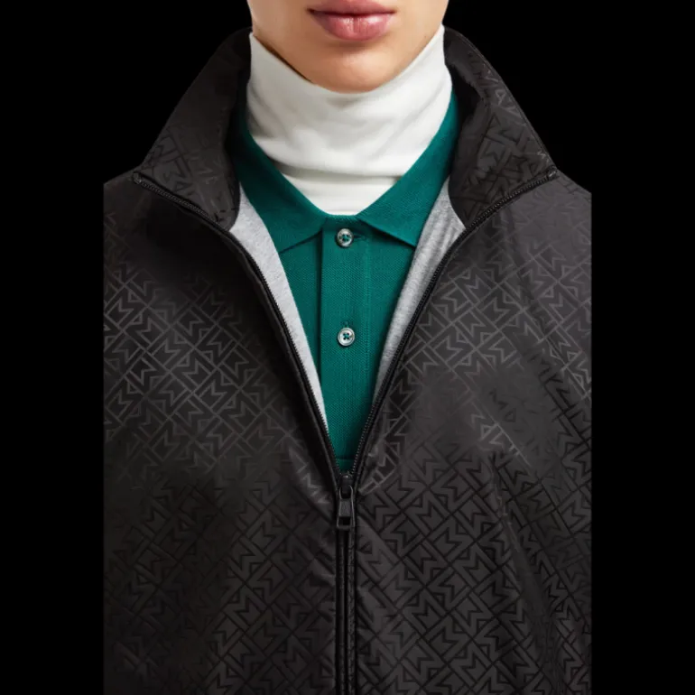 Coupe-vent MONCLER Vanoise nylon jacquard monogramme noir