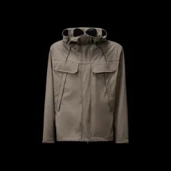CP COMPANY Veste à capuche lunettes CP Shell-R nylon gris cendre double poche