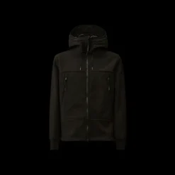 CP COMPANY Veste zippée à capuche Goggle C.P. Shell-R noir  lunettes