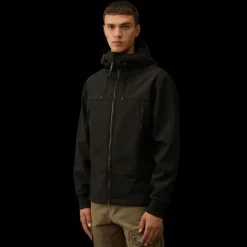 CP COMPANY Veste zippée à capuche Goggle C.P. Shell-R noir  lunettes