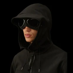 CP COMPANY Veste zippée à capuche Goggle C.P. Shell-R noir  lunettes
