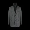 DOLCE &GABBANA Veste Blazer laine Noir Gris Réédition Gilet maille col zippé