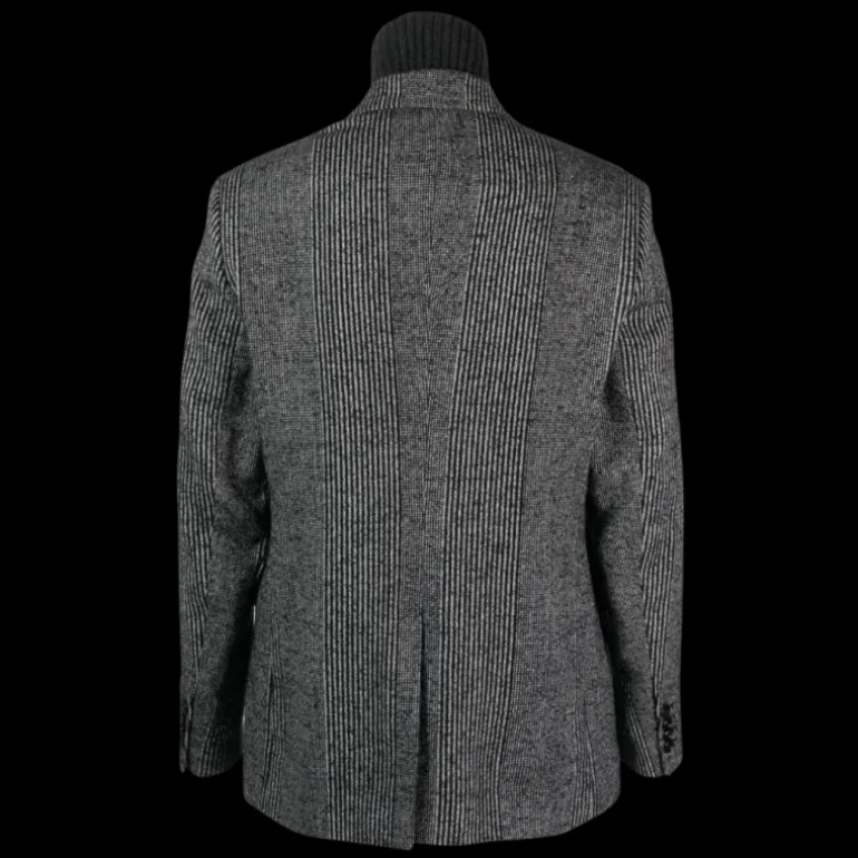DOLCE &GABBANA Veste Blazer laine Noir Gris Réédition Gilet maille col zippé