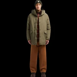 Doudoune à capuche réversible MONCLER Prefouns micro coton kaki