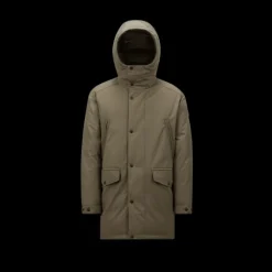 Doudoune à capuche réversible MONCLER Prefouns micro coton kaki