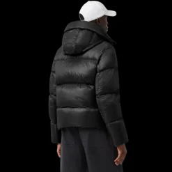 Doudoune CANADA GOOSE Crofton Puffer capuche nylon Rip stop noir Black label