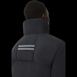 Doudoune CANADA GOOSE Lawrence black label nylon noir logo noir