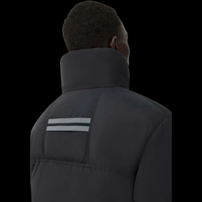 Doudoune CANADA GOOSE Lawrence black label nylon noir logo noir