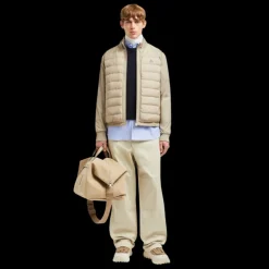Doudoune courte 3-en-1 MONCLER Verney nylon beige gilet amovible