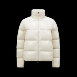 Doudoune courte  MONCLER Abbadia nylon écru intérieur beige