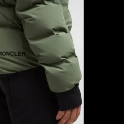 Doudoune courte MONCLER Lagorai nylon vert kaki clair Grenoble