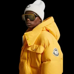 Doudoune longue Pentaflake jaune multipoches MONCLER Palm Angels