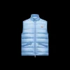 Doudoune sans manches MONCLER Gilet Gui repliable nylon bleu ciel
