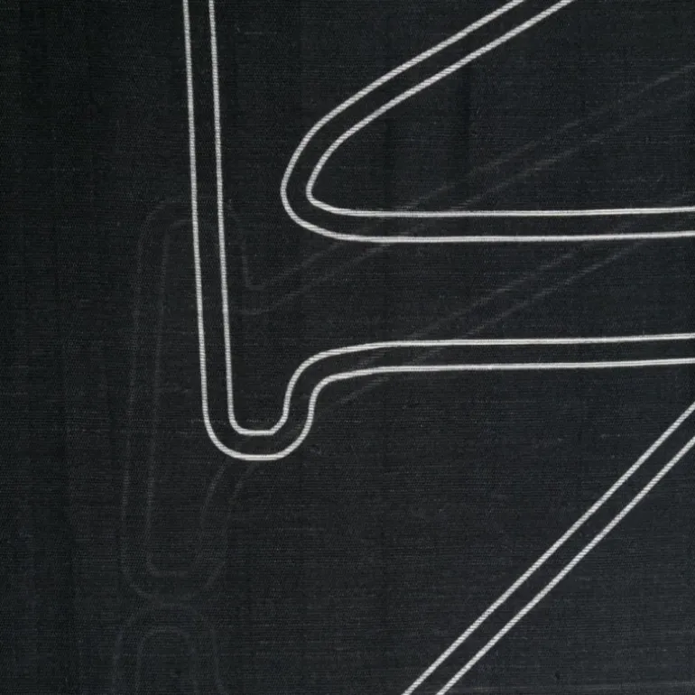 Echarpe LANVIN viscose coton noir logo blanc