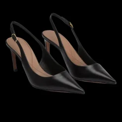 Escarpins à bride DOLCE & GABBANA arrière cuir chèvre poli noir