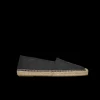 Espadrilles Saint Laurent en cuir noir logo