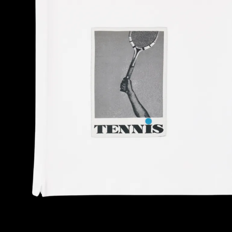 Fashion Show Polo coton blanc broderie crocodile photo Tennis