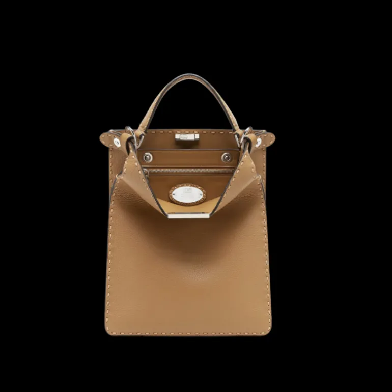 FENDI Peekaboo ISeeU X-Lite Small Sac cuir Selleria beige