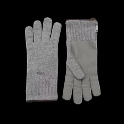 Gants ZEGNA Oasi Cashmere gris paume cuir