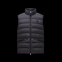 Gilet doudoune fine sans manches MONCLER Lechtal nylon noir
