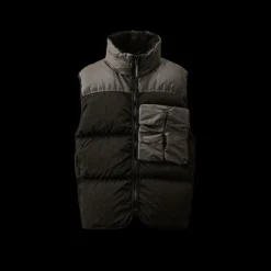 Gilet sans manche CP COMPANY doudoune duvet mélangé Eco Chrome-R noir