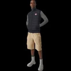 Gilet sans manches CANADA GOOSE  bi matière laine mérinos bleu marine HyBridge®