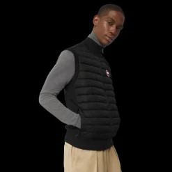 Gilet sans manches CANADA GOOSE bi matière laine mérinos noir HyBridge®
