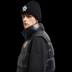 Gilet sans manches MONCLER Sumido doudoune noir gros logo