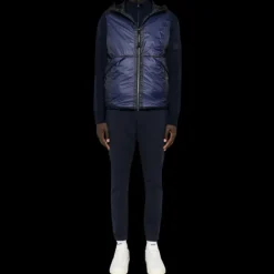 Gilet zippé capuche CP COMPANY Goggle Nada Shell nylon Primaloft® bleu nuit