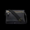 Grand Sac Messenger TOM FORD Icon cuir grainé noir Bandoulière