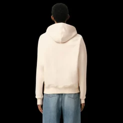 Hoodie AMI Paris coton bio molleton épais écru patch Ami Paris maille