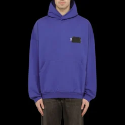 Hoodie BALENCIAGA sweat-shirt capuche Fit Large molleton coton bleu Political Campaign Patch