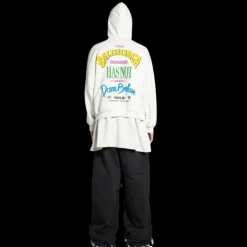 Hoodie Zippé BALENCIAGA molleton blanc cassé imprimé Not Been Done multicolore dos