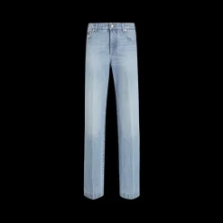 Jean ample DOLCE & GABBANA en denim coton bleu pli pressé