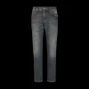 Jean DOLCE & GABBANA denim stretch skinny délavé bleu clair plaque métal