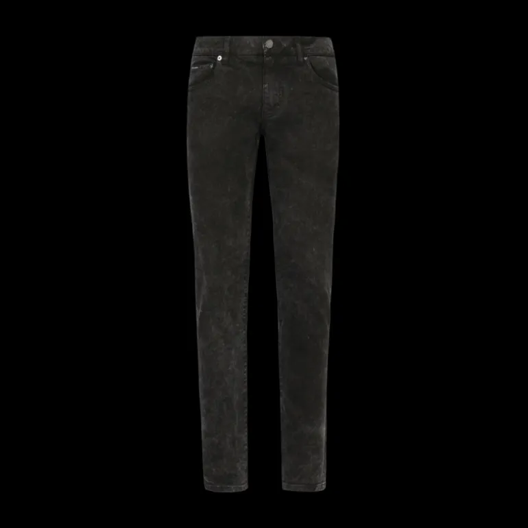 Jean DOLCE & GABBANA skinny denim stretch noir effet marbré