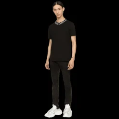 Jean DOLCE & GABBANA skinny denim stretch noir effet marbré