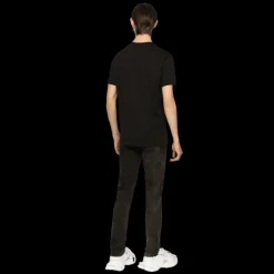 Jean DOLCE & GABBANA skinny denim stretch noir effet marbré