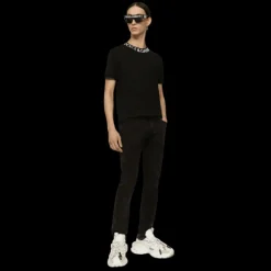 Jean DOLCE & GABBANA skinny denim stretch noir effet marbré