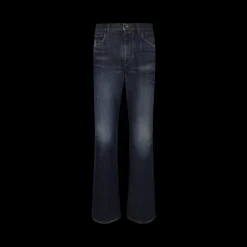 Jean evasé DOLCE & GABBANA coton denim bleu plaque métal