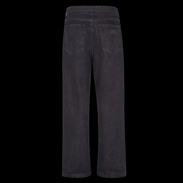 Jean FENDI 5 poches droit coton denim noir FF poche Fendi Roma