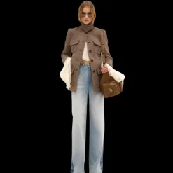 Jean palazzo CHLOE large denim souple coton bio bleu clair