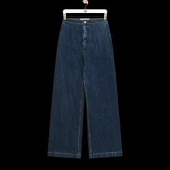 Jean Taille haute LOEWE Large denim bleu brut