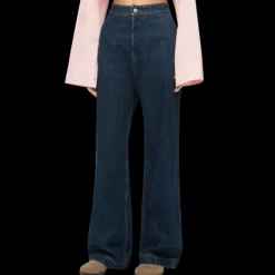 Jean Taille haute LOEWE Large denim bleu brut