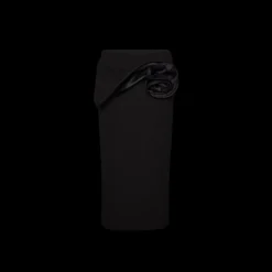 Jupe midi crayon MAGDA BUTRYM fleur 3D viscose noir
