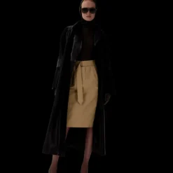 Jupe midi MAGDA BUTRYM ceinturée en coton beige