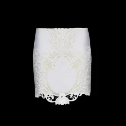 jupe mini MAHDA BUTRYM coton broderie dentelle blanche