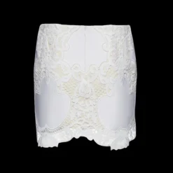 jupe mini MAHDA BUTRYM coton broderie dentelle blanche