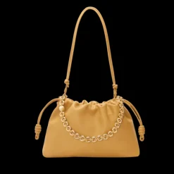 LOEWE Grand Flamenco Purse sac cuir agneau nappa jaune chaine or bandoulière