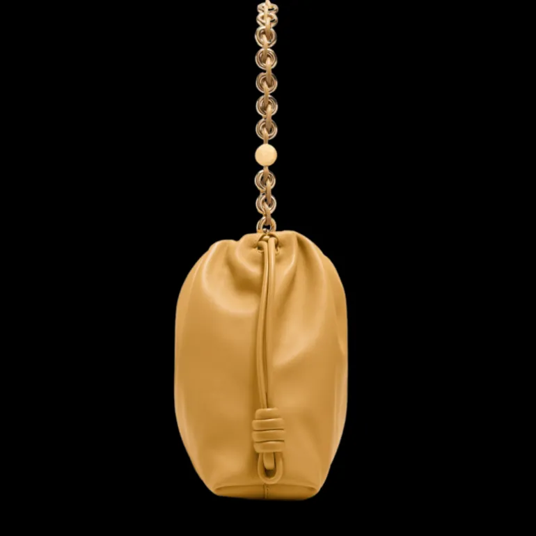 LOEWE Grand Flamenco Purse sac cuir agneau nappa jaune chaine or bandoulière